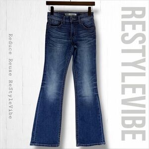 BKE Youth Boy’s Size 14 Denim Jeans Connor Style Boot Leg Fit Adjustable Waist